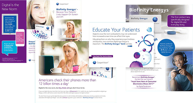 Biofinity Energys patient promotional materials