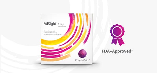 MiSight® 1 day myopia control soft contact lenses are the first FDA-approved product proven to slow myopia progression in children, aged 8-12 at the initiation of treatment