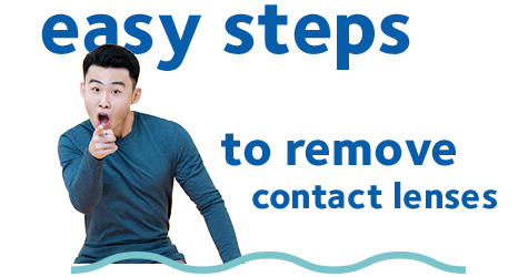 Easy steps to remove contact lenses